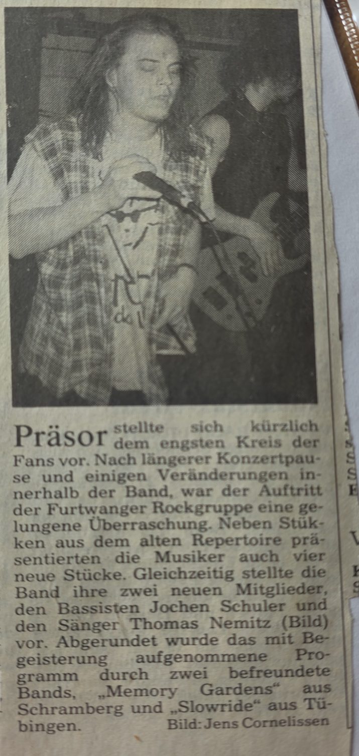 Zeitungsartikel – Bandvorstellung